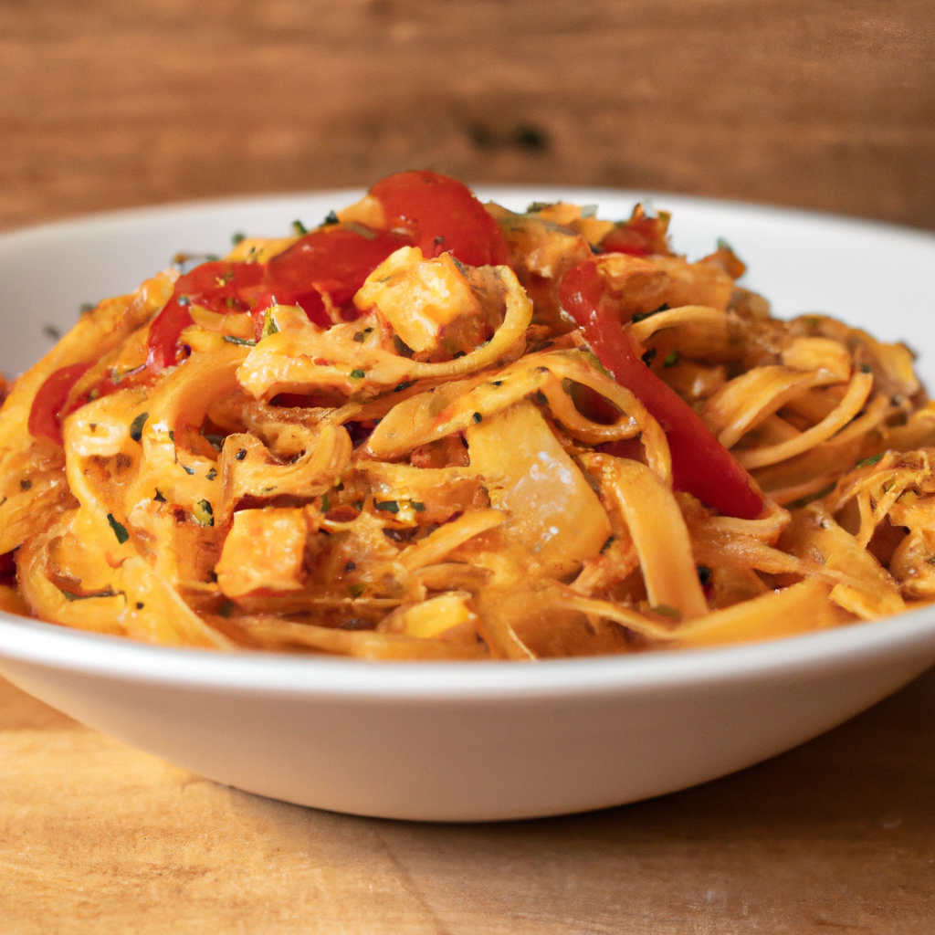 Image of recipe: Roasted Red Pepper and Chicken Pasta