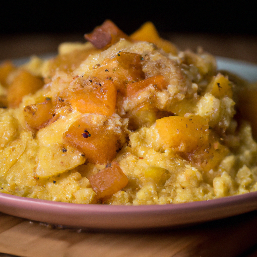 Image of recipe: Butternut Squash Couscous with Swiss Cheese Crisps