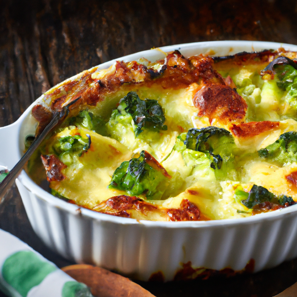 Image of recipe: Broccoli and Swiss Cheese Gratin with Spicy Potato Crust