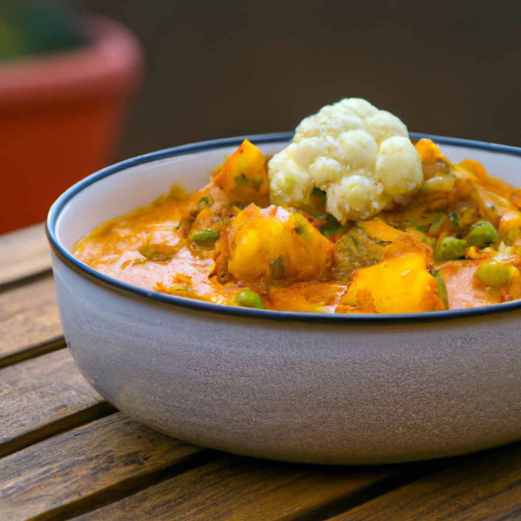 Image of recipe: Spicy Pumpkin Curry with Cauliflower and Peas