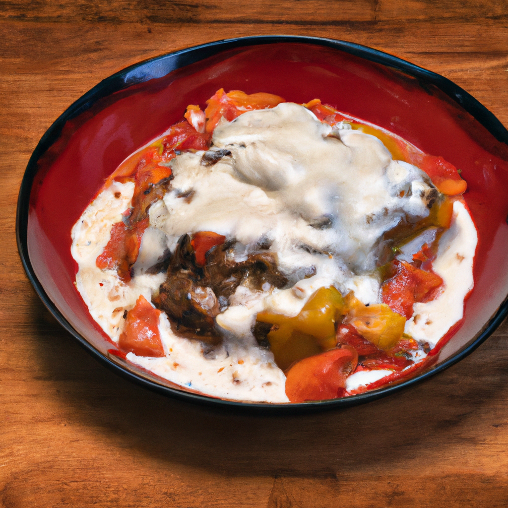 Image of recipe: Paprika and Cream Roast with Sweet Bell Peppers