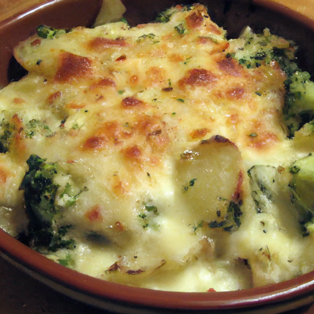 Image of recipe: Broccoli and Three-Cheese Potato Bake