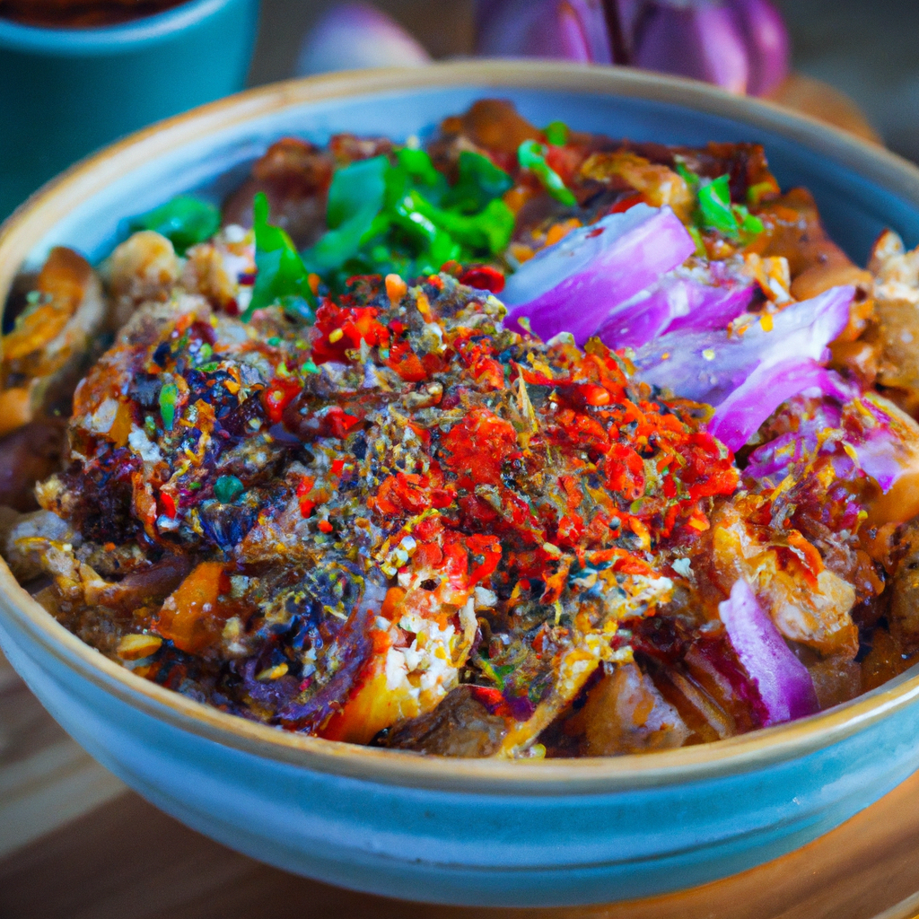 Image of recipe: Spicy Tempeh and Oyster Mushroom Vegan Bowl