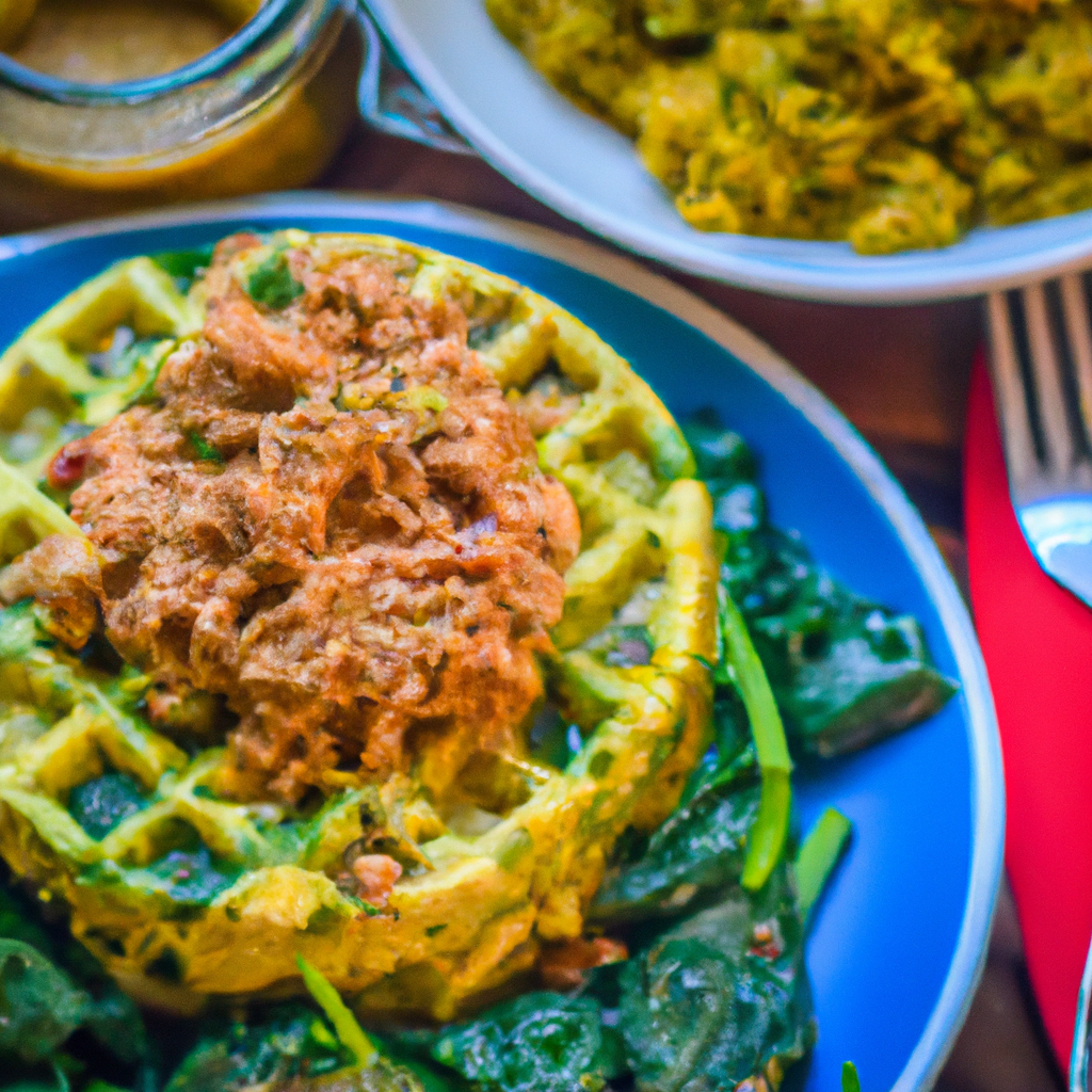 Image of recipe: Spicy Tuna and Spinach Tomato Rice Breakfast Waffles