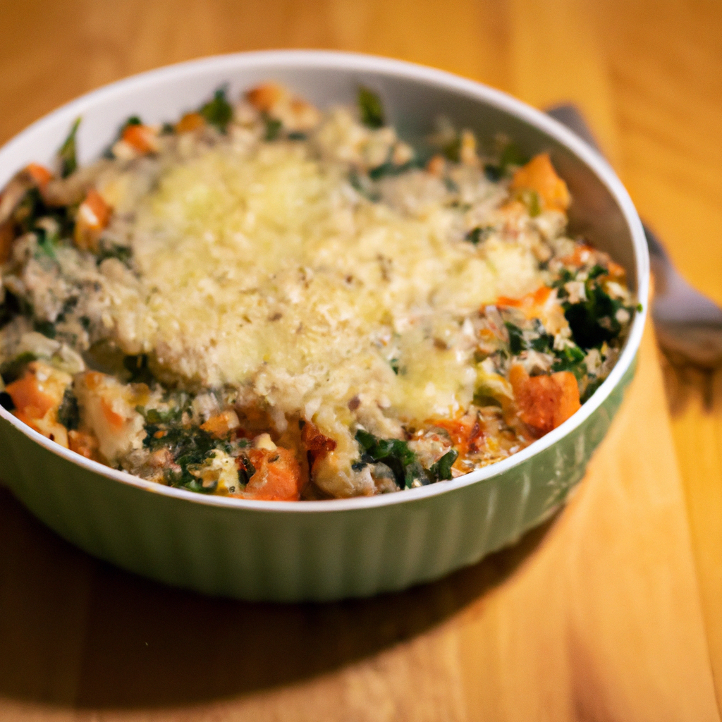 Image of recipe: Parmesan Spinach and Carrot Quinoa Bake