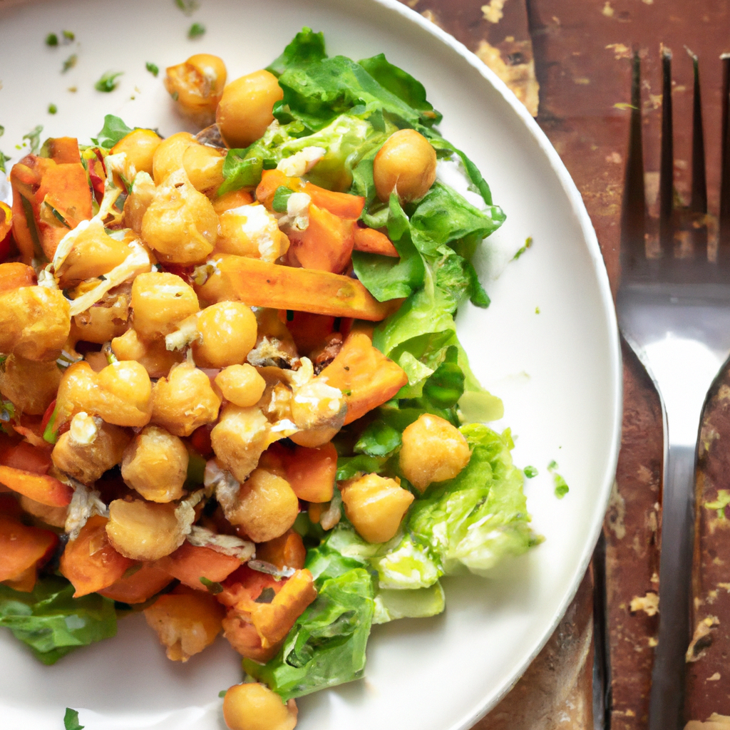 Image of recipe: Roasted Sweet Potato and Chickpea Salad with Lemon Dijon Dressing