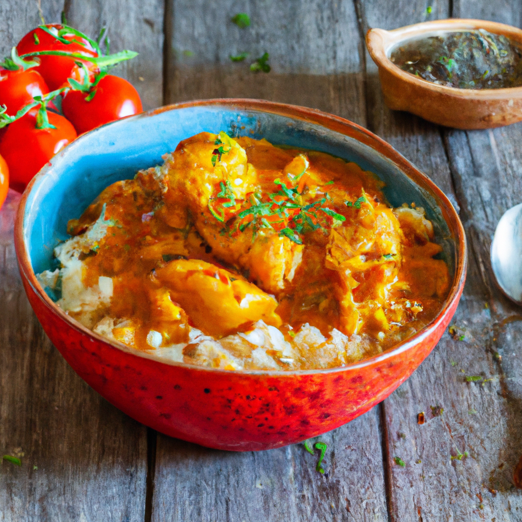 Image of recipe: Spicy Tomato Chicken with Garlic Rice