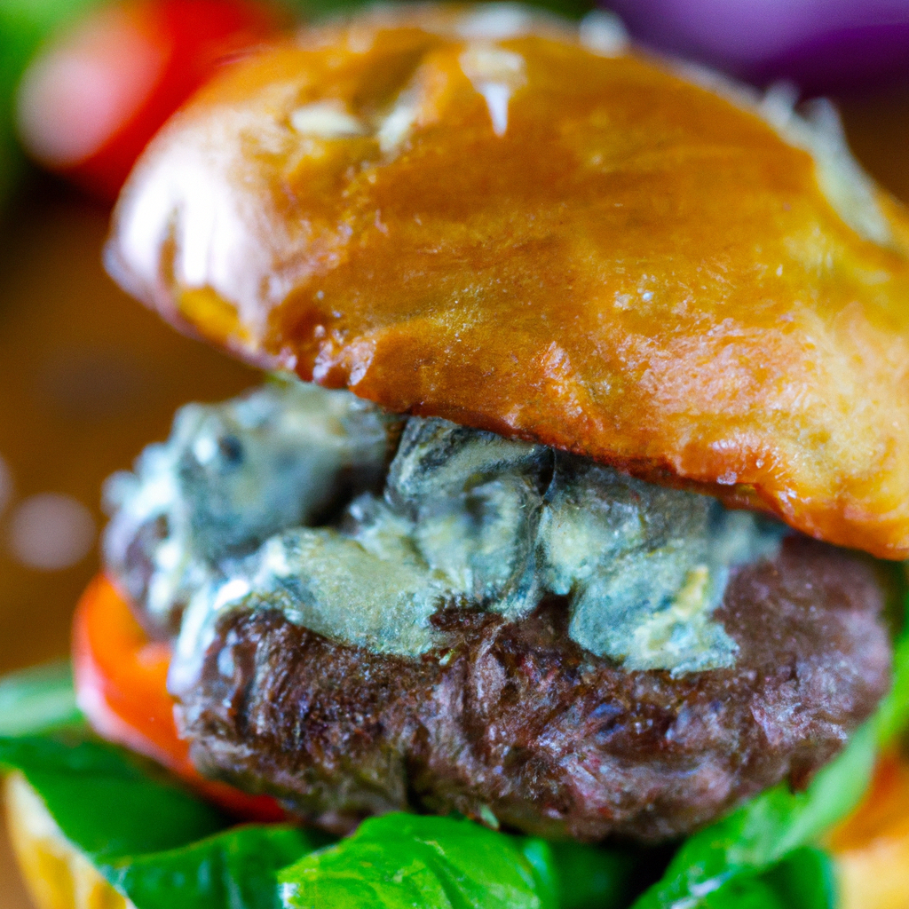 Image of recipe: Blue Cheese Beef Burger with Homemade Buns