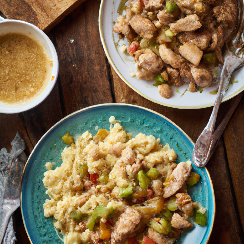 Image of recipe: Savory Chicken and Steak Couscous with Honey-Peanut Butter Drizzle