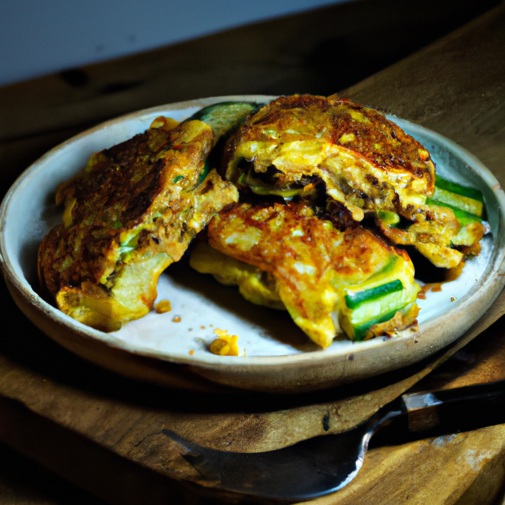 Image of recipe: Zucchini and Kimchi Whole Wheat Pancakes