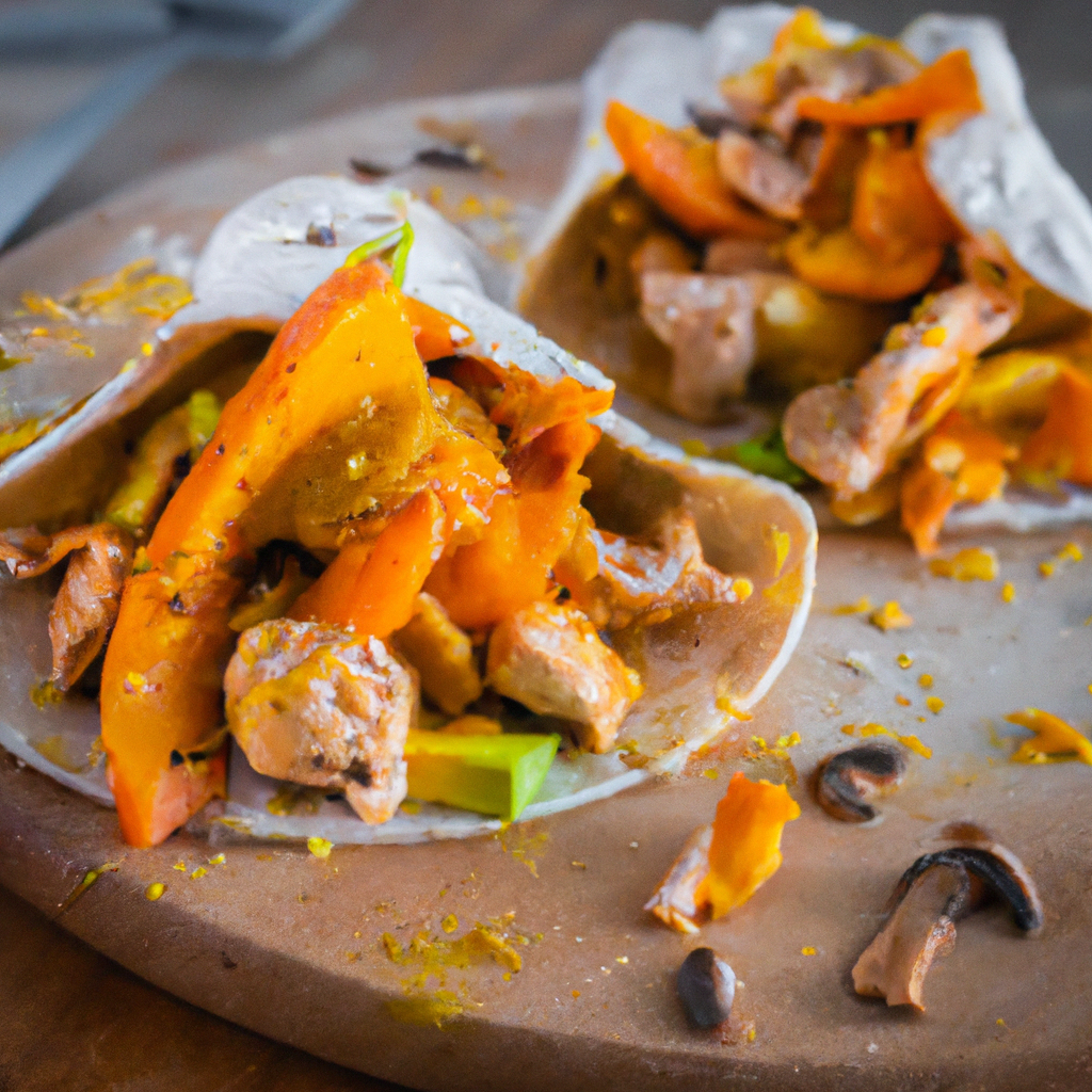 Image of recipe: Pumpkin and Oyster Mushroom Wraps