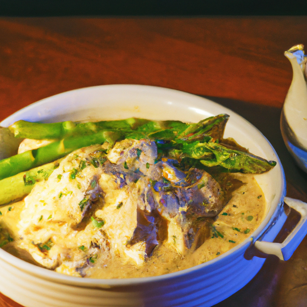 Image of recipe: Creamy Gouda Chicken with Asparagus