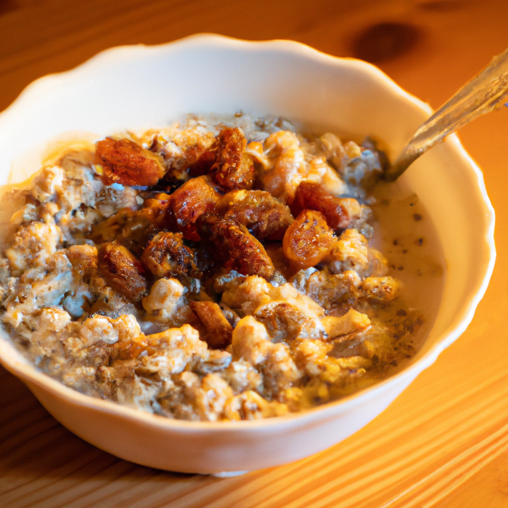 Image of recipe: Bulgar Breakfast Bowl with Spiced Milk and Fruit