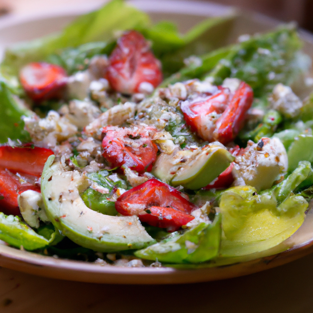 Image of recipe: Strawberry Avocado Salad with Goat Cheese Crumbles