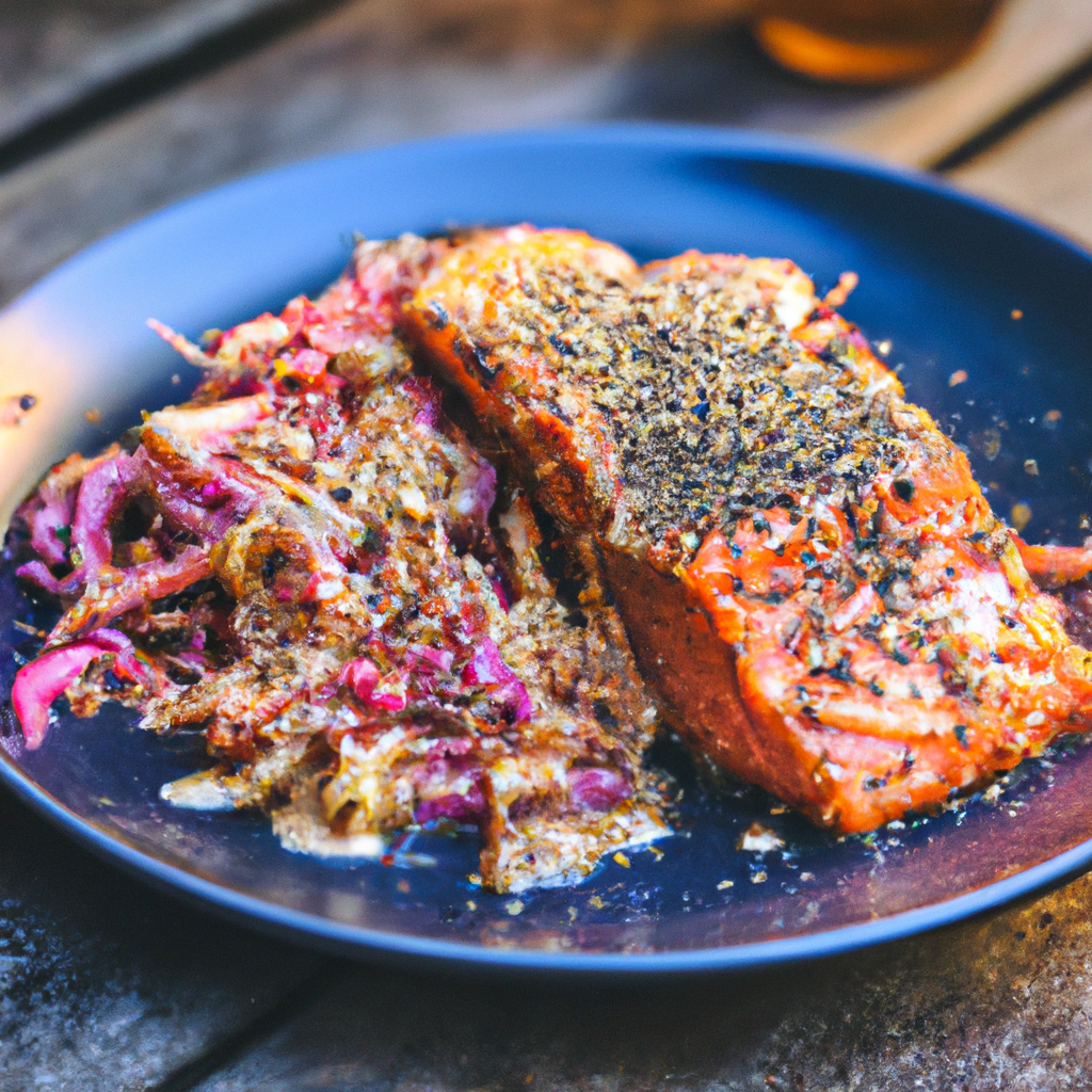 Image of recipe: Spiced Salmon with Tahini Drizzle and Red Cabbage Slaw